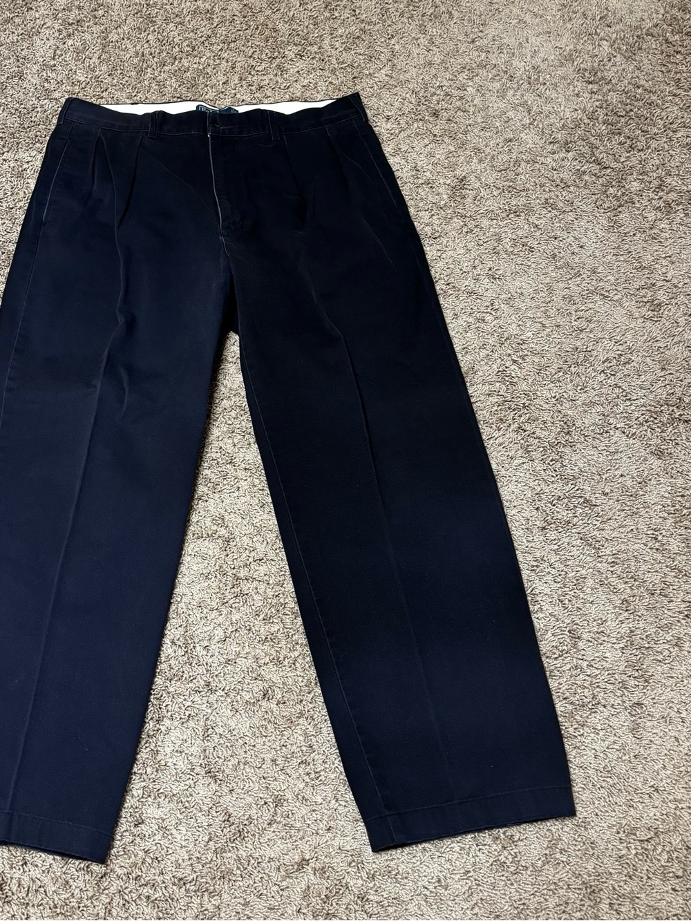 Polo by Ralph Lauren Andrew pant men 38/32 navy blue classic chino preppy casual